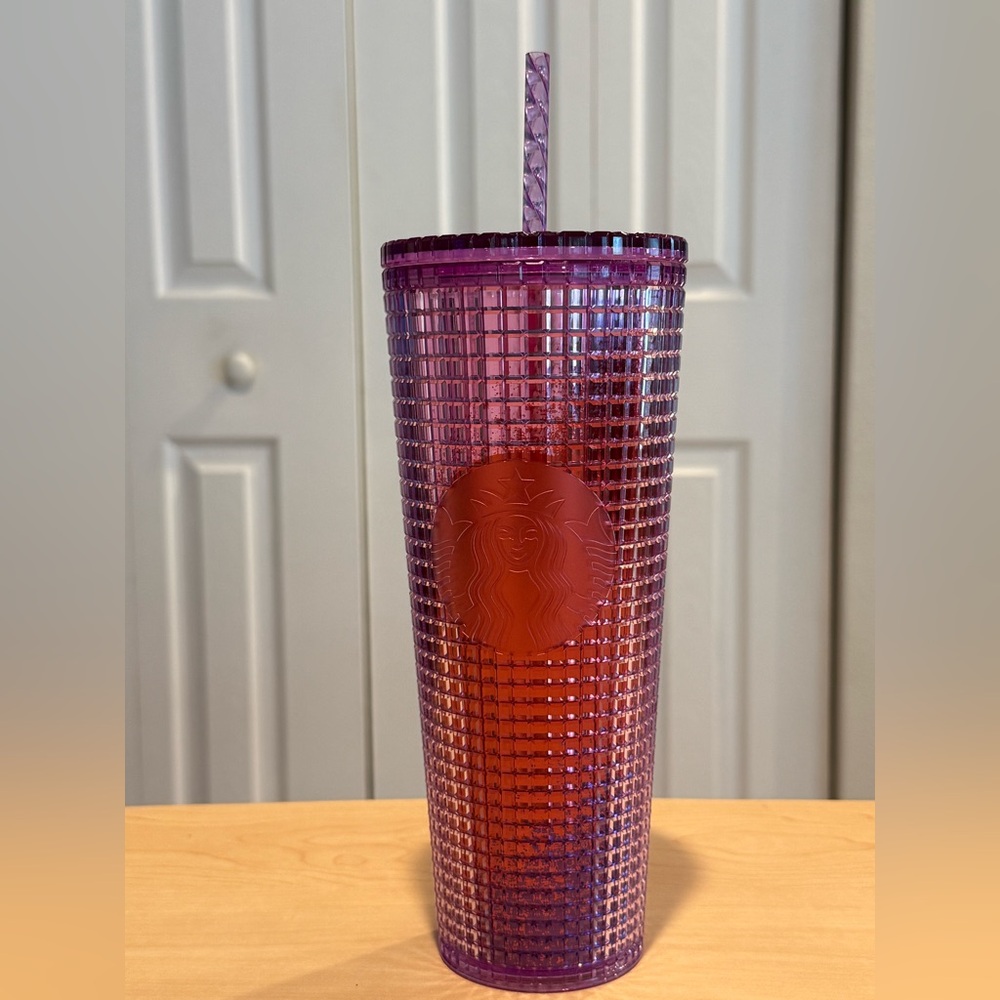 Starbucks Purple Tumbler with Straw